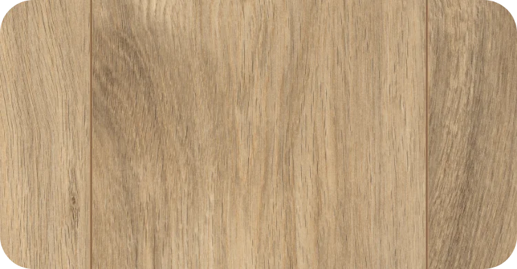 Laminatboden in natürlicher Eiche mit warmer Holzoptik und dezenter Maserung