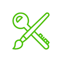 Icon Auszugsrenovierung Köln – Schlüssel und Pinsel gekreuzt