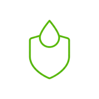 Icon Wasserschadensanierung Köln – Wassertropfen auf Schutzschild